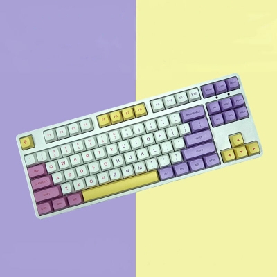 104+31 Ice Cream PBT Dye-subbed XDA Keycap Set for Mechanical Keyboard English / Thai / Japanese / Russian / Arabic / French / German / Spanish